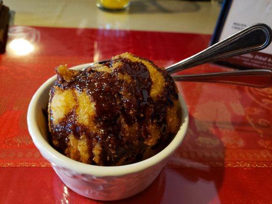 Fried ice cream for dessert