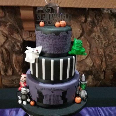 Night before Christmas wedding cake