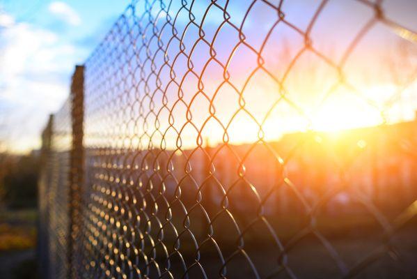 Chain-link fence.