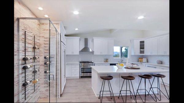 Kitchen and wine rack