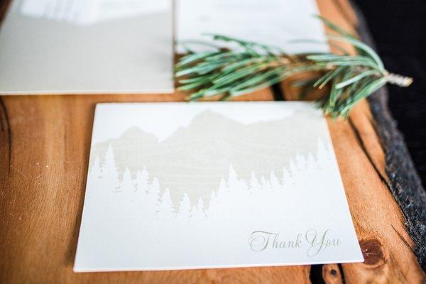 Mountains & Trees Thank You Cards