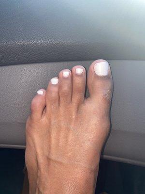 white gel signature pedicure