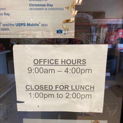 Lunch hours