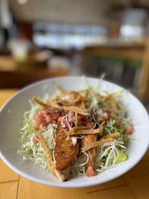 Chopped Salad with Salmon