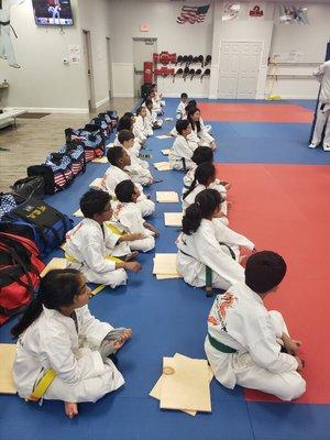 Testing time of Taekwondo members