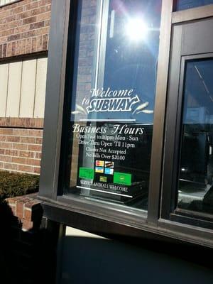 First subway drive thru I've never been to