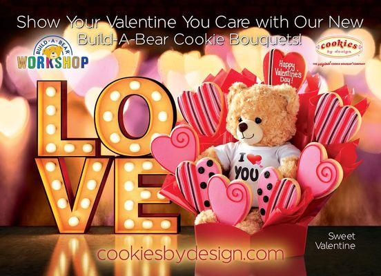 This adorable I Love You Build A Bear combined with our yummy cookies, is a great way to show you care.