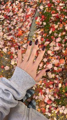 Acrylic nails with "walnut brown"