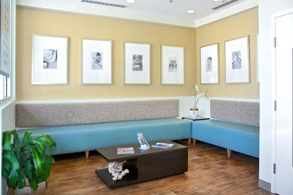 Surfside Dental's relaxing reception area.