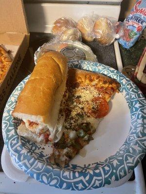 Pizza meatball sub