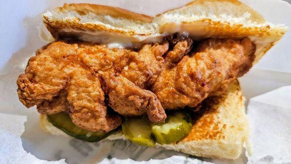 A fried Chicken Slider. Yummy!