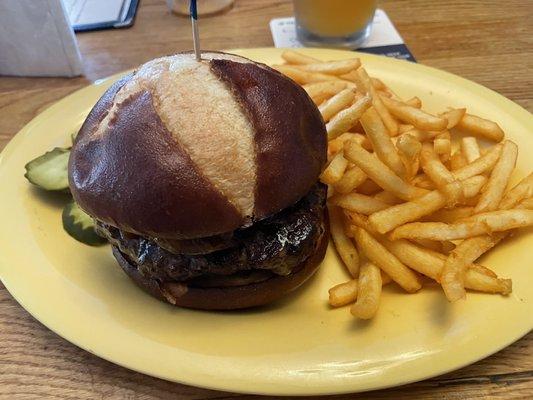 Bourbon Glazed Burger. Special of the day