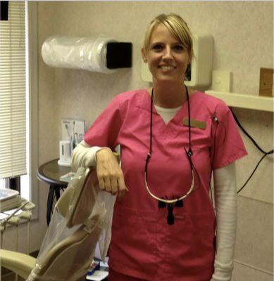 Liz, our outstanding hygienist (hygenius!!).