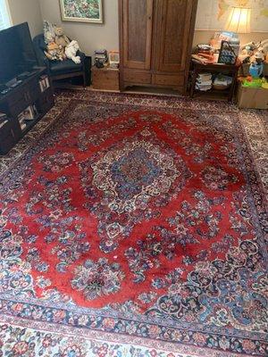 rugs cleaning at home