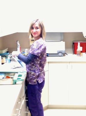 Olga, Is our latest addition as a clinical dental assistant. Olga has been with us for about one year. 