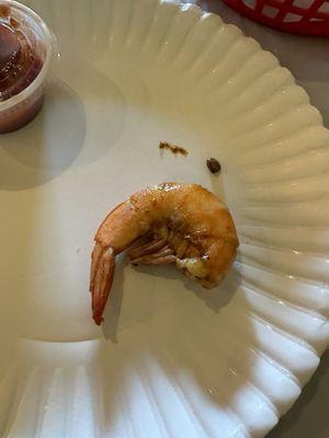 Shrimp with shell on, not cracked and mot deveined.