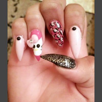 November 2014 stiletto nails fill by Nicole