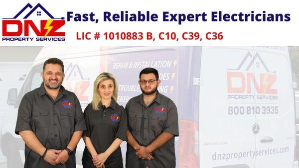 DNZ Property Services: Expert electrical solutions in CA. Trusted, efficient, & dedicated to your home's safety. #DNZElectrical