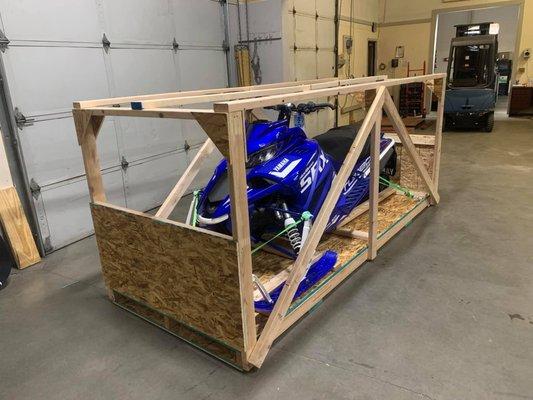 Snowmobile, Crate & Ship