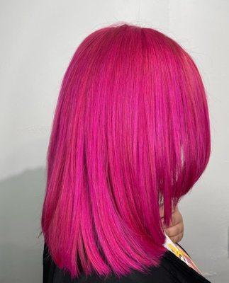 Full Bleach Out & Vivid Pink by Jenn Allbritton