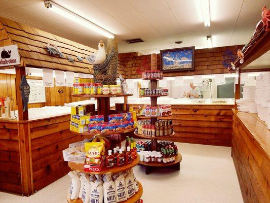 Inside Pawley's Island Seafood Market.