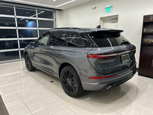 New Corsair in Uptown's marble-floored, heated 'delivery area.' Definitely a VIP feeling when you're in this luxury dealership!