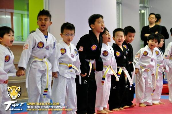 Tiger J Taekwondo's 2nd Belt Promotion Test 
  _4/18/15