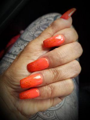 Beautiful Sunkissed Orange Nails By Kathy At Dream Nails...