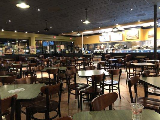 Indoor dining area.