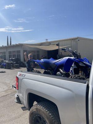 My hubby and his 2010 Bill Ballance Yamaha