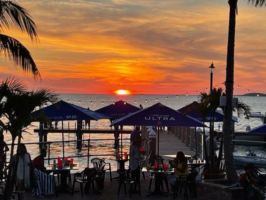 Breathtaking views of the sunset from Sunset Bar and Grille.