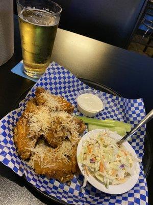 Wings  Coleslaw  Beer