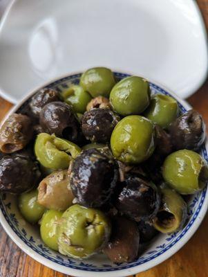 Marinated olives