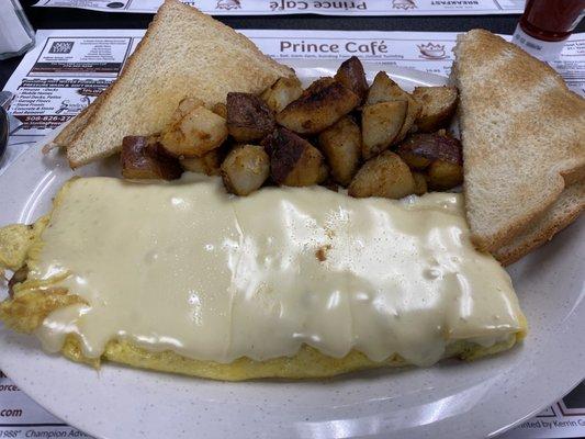 Corned beef hash omelet