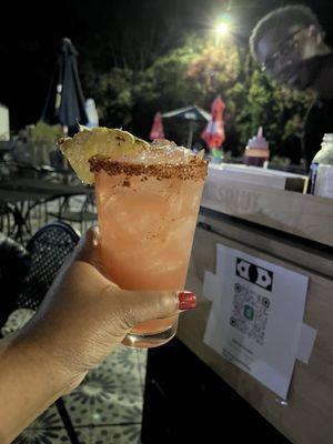 Strawberry mezcal margarita