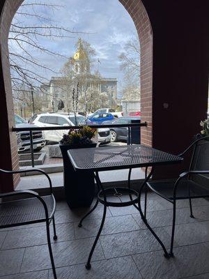 We have plenty of outdoor seating.