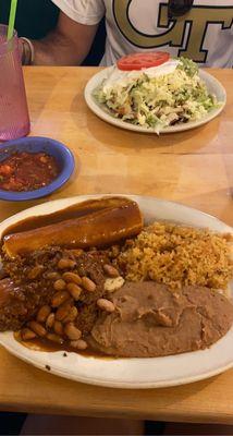 #8 (enchilada, tamale, rice & beans)