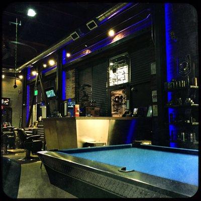 Pool table and neons