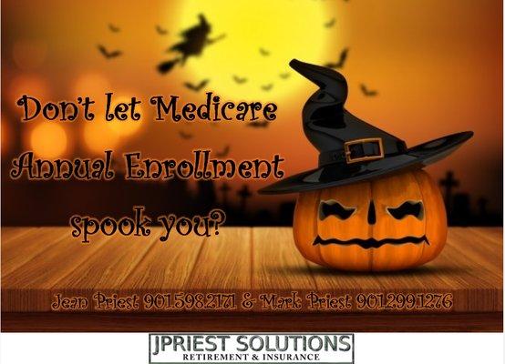 It is that time of year. Call us with your Spookiest #Medicare questions. #JPriestSolutions #Retirement #Insurance #AEP