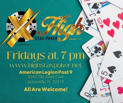 High Stax Poker every Friday