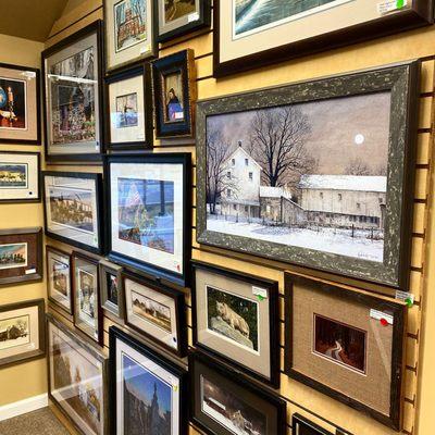 Local and nationally known artists, originals and reproductions