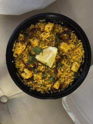 Paneer biryani