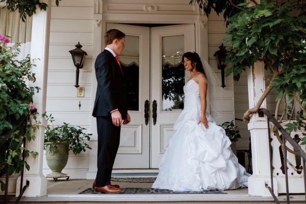 First look in front of the house