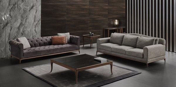 Where classic meets modern.  Modern Chester and Luna Sofa.