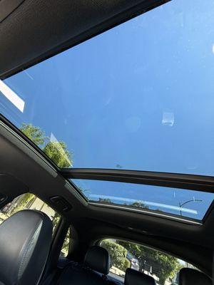 Moonroof that was already factory tinted but now w/ IRX25.