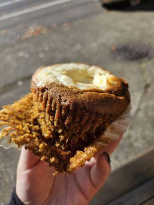 Pumpkin and cream muffin