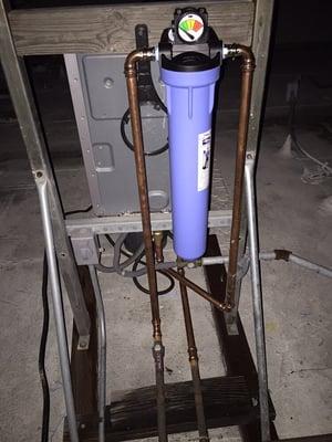 Filter for tankless water heater prevents scale buildup