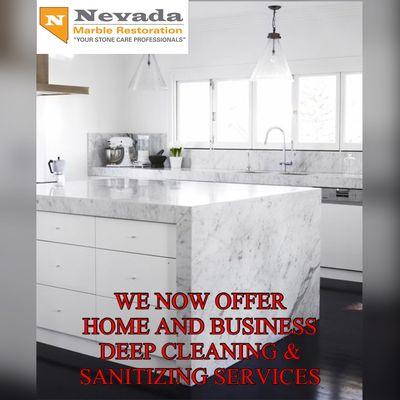 Now offering deep cleaning and sanitizing of all surfaces in your home or business.