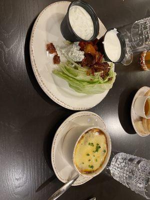 Wedge Salad & French Onion Soup