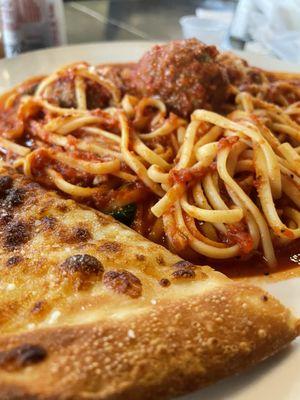 Spaghetti and meatballs